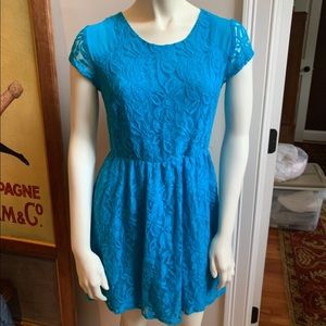 Blue lace dress